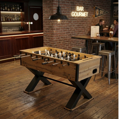 Babyfoot Professionnel "Le Loft" Finition Chêne - Design Entreprise (140cm)