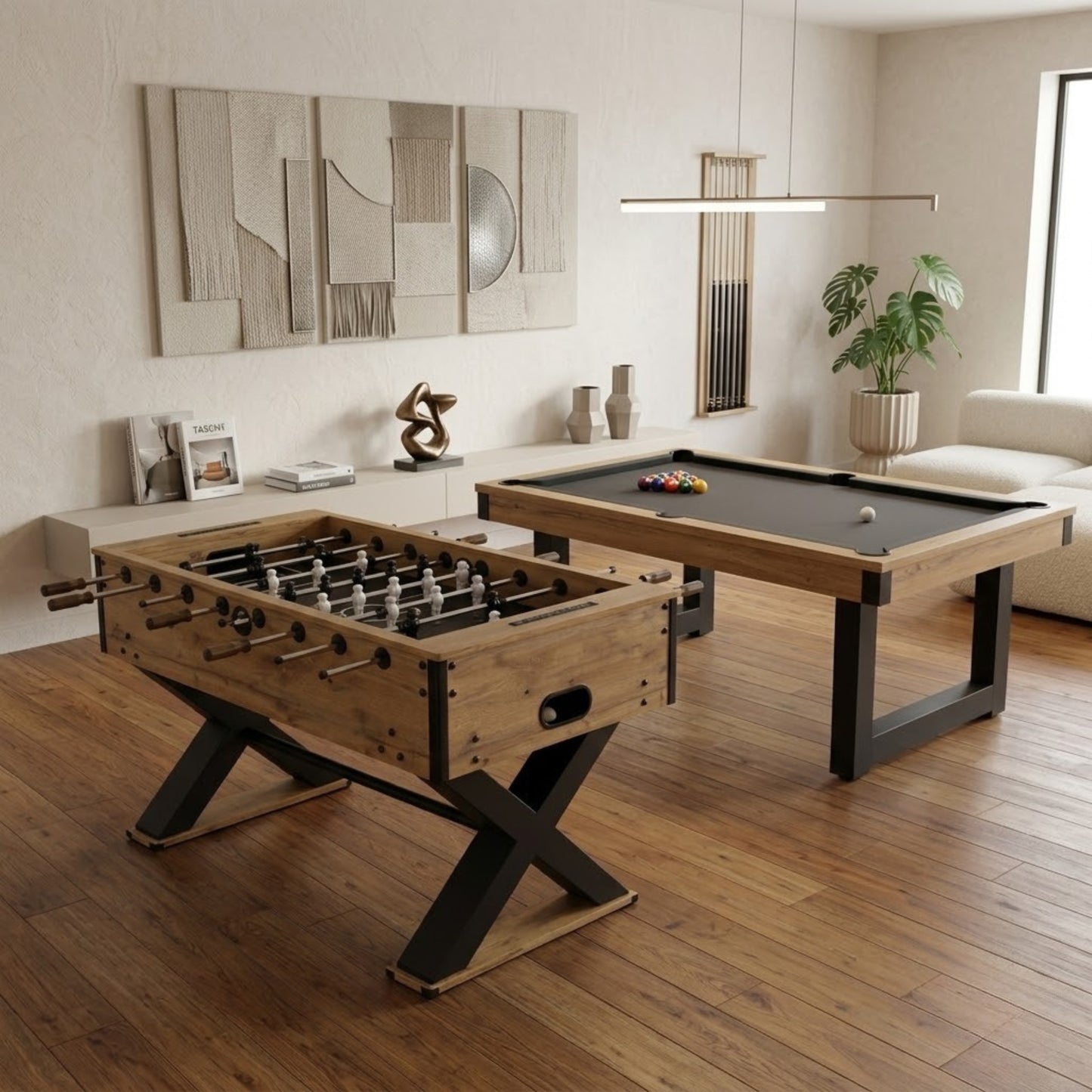 Babyfoot Professionnel "Le Loft" Finition Chêne - Design Entreprise (140cm)