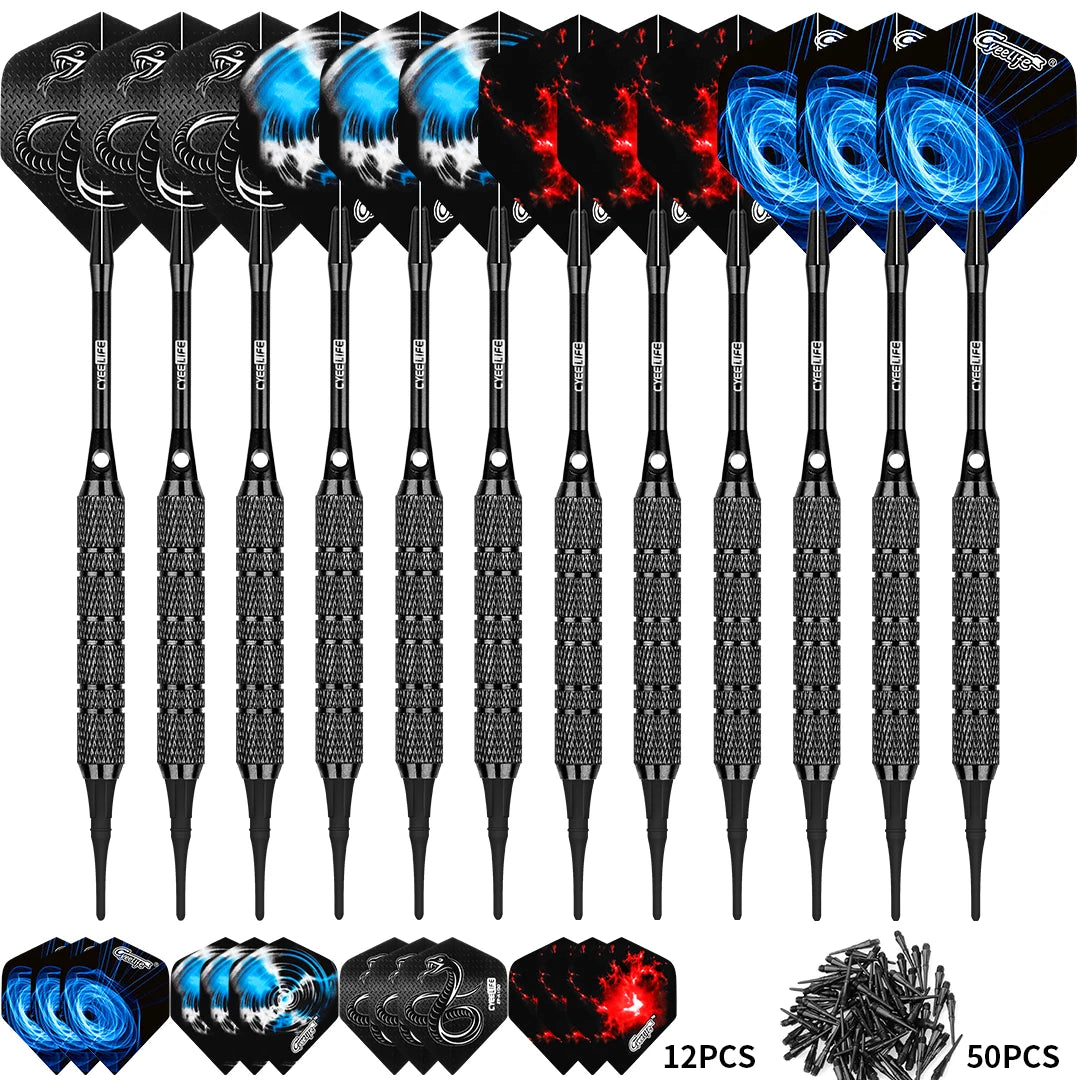 Coffret de 12 Fléchettes de Compétition (18g/22g)