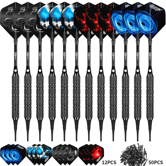 Coffret de 12 Fléchettes de Compétition (18g/22g)